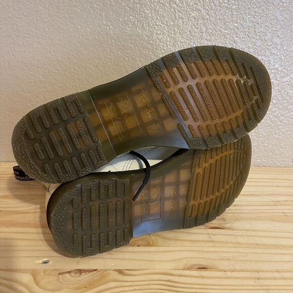 Women's Dr Martens 1460 Size 7 White Lace Up Boots Smooth Leather - Picture 5 of 8